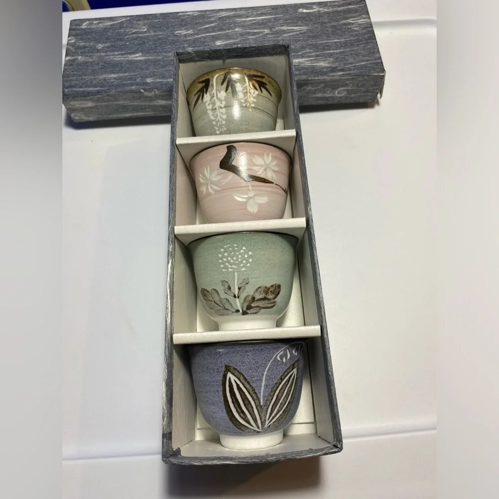 Japanese Tea cups, hand painted